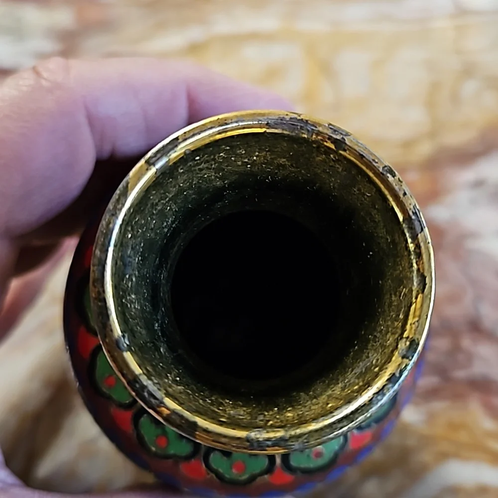 Chinese Cloisonne Enamel Vase